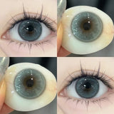 1Pair New Myopia Yearly Colored Contact Lenses with 0-800 Degree Natural Lenses Green Eye Color Cosmetic korean