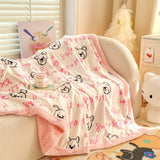 New double-sided blanket class A thickened milk wool lamb wool sofa blanket office nap blanket