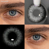 Colored Contact Lenses Stunna Nadine Brown Chole Blue Romona Gray Color Contacts Eye Lens Eyes Half Year 2Pcs