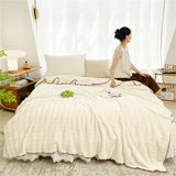Throw Blankets for Couch Gift for Girls Women Comfortable Plush Cozy Faux Rabbit Fur Warm Fleece Soft Sofa Cover Blanket Camping