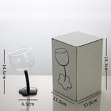 Vintage Glass Cups Home Christmas Party Drinkware Cute Flower with Tilted Head Goblet Romantic Champagne Glass Kitchenware Gifts