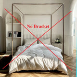Light Luxury Jacquard White Romantic Lace Mosquito Net Three Door Bed Curtain Encrypted Bed Curtain No Bracket