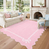 Pink Carpet for Living Room Bedroom Bedside Floor Mats Long Strip Soft Plush Rugs Machine Washable Foldable Large Area Mat