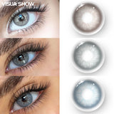 Brown Colored Contact Lenses, Yearly Disposable 14.2mm Small Pupil
