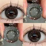 1 Pair Hot Selling Colored Contact Lenses with Prescription Myopia Black Natural Lenses Soft Korean Lenses Free Shipping