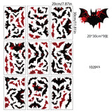 3D Halloween Decorations 84pcs Halloween Window Clings 9 Sheets Bloody Handprint Footprint Halloween Wall Decal Floor Clings