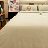 Waed Cotton Bedding Set Simple ature Light een Plaid Tee-Piece Queen Size Pure Cotton Bed Linens Japanese Sle