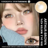 1 Pair Colored Contact Lenses for Eyes Cosmetic High Quality ARTHUR Series Gray Lenses Fashion Blue Contacts Yearly Use