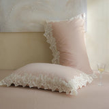 100% Cotton Flowers Butterfly Lace Edge Bedding Set Queen King Size Duvet Cover Set Flat/Fitted Bed Sheet Pillowcases 4Pcs