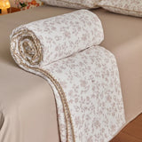 A-Class Double-Layer Soy Fiber Summer Quilt Air Conditioning Single Person Cool Thin Quilt Breathable for Student Home Textiles