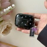 Lovely Flower Gloss Silicone Headphone Shockproof Protective Case For AirPods Pro 2 3 4 Soft Funda Protection Cover With Pendant