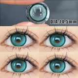 2Pcs New Colored Contact Lenses with Prescription Myopia Degree 0.00- 8.00 Grey Purple  Lens Eye Beauty Pupil Soft Lens