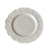 French Relief Dessert Plate Ins Retro Breakfast Bread Plates Household Versatile Dining Disc Milk Tea Colored Ceramic Tableware