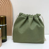 5Pcs Color Drawstring Pouches Portable Gift Blank Bags For DIY Cotton Hemp Bags Jewelry Display Packaging Storage