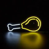 Chi-buy LED Neon Chicken drumstick USB Powered Neon Signs Night Light 3D Wall Art Bedroom Living Room Decor Lamp Signs