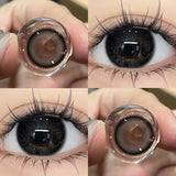 2Pcs Yearly Color Colored Contact Soft Circular  Black Makeup Blue Lens Lenses Beauty Pupil Gray Brown Eyes Fast Shipping