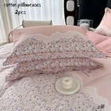 INS 100% Cotton Princess Pillow Case 48X74cm Breathable Pillowcase Decorative for Home Bedding Bedroom