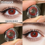 Big Diameter Colored Contacts 2pcs Multi-Style Glossy Lenses for Cosplay Role Play 0.00D No Power