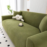 1/2/3/4 Seater Thick Corduroy Full Wrap Sofa Cover, Non-Slip Anti-Scratch Pet-Friendly Washable Slipcover with Armrests