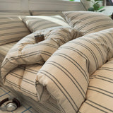 Simple Style Bedding Set Nordic Striped Duvet Cover Set 100% Cotton Flat Sheet Single Twin Size Double Bed Sheet Set For Bedroom