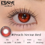 2PCS Red Colored Contact Lenses  Halloween Contact Lenses Role playing Beauty Makeup Products Enlarge Eyes Fast