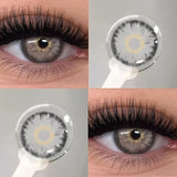 2PCS Colored Contact Lenses for Eyes Natural Blue Contact Lens Brown Pupils Fashion Lenses Eyes Makeup Beauty Yearly
