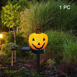 1pc Halloween Decorative Stake Lights Rice Ghost & Pumpkin Outdoor Garden Pathway Light For Home Garden Yard Patio Passage Decor