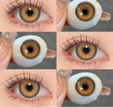 1Pair 0~-8.00 Myopia Lenses Brown Color Contact Lenses with Prescription Gray Beautiful Pupil Contact Lens with Degree