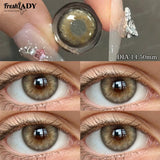 1 Pair Colored Contact Lenses Natural Brown Pupils Eyes Contact lenses Green Soft Contacts 14.50mm