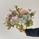 Chamomile Combination Artificial Flowers for Home Ornamental Flowerpot Decoration Wedding Arch Accessories Biomimetic Bouquet