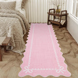 Pink Carpet for Living Room Bedroom Bedside Floor Mats Long Strip Soft Plush Rugs Machine Washable Foldable Large Area Mat