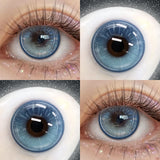 New Color Contact Lenses for Eyes Half Yearly 2Pcs Beauty Green Pupils Natural Prescription Coloured Lens with Degree