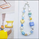 Beautiful Girl Heart 3D Phone Pendant For Airpods Chain Short Rope Lanyard Cord Wristband Keychain