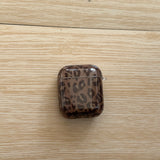 Transparent Brown Leopard Print + Ring Suitable for Apple Airpodspro2 Case/Airpodspro Case/Airpods4 Case/Airpods3 Case/Airpods2