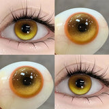 1 Pair Colored Contacts with Diopter Blue Green Red Pupils Beauty Korean Lenses Circle Brown Lenses Yearly New