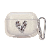 Sparkling pink bow suitable for Apple AirPods 1/2 generation Bluetooth earphone case Pro3 generation Apple earphone case