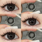 Myopia Lenses 1pair Color Contact Lenses for Eyes Brown Prescription Lens Cosmetic Black Lense Yearly Gray Contact Lens