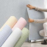 50cmX2.8/5/10m Linen Solid Color 3D Thickened Waterproof Foam Self-adhesive Background Wall Renovation Wallpaper Wall Stickers