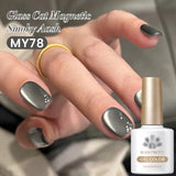 BORN PRETTY 10ml Black Glass Cat Magnetic Gel Nail Polish Ultra Shine Gold Silver Glitter Soak Off UV LED Gel Nail Art Varnish