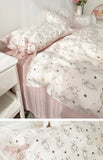 Adorable Pure Cotton Four-Piece Bedding Set Sweetheart Bear Tee-Piece Dormi Bedding Set Comfortable Warm Korean Sle
