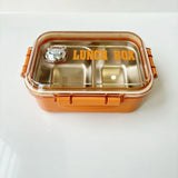 304 Stainless Steel Bento Box 2Compartments Large Capacity Food Grade Lunch Box for Students & Office Workers Insulated Leakproo