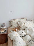 Pure Cotton Double Layered Lace Four Piece Bedding Set Cute South France Secret Garden Cartoon Design Bed eet Cover Duvet C...