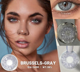 1 Pair Colored Contact Lenses for Eyes Brown Contacts Lenses Fashion Blue Lenses Yearly Gray Pupils Lens Beauty Makeup