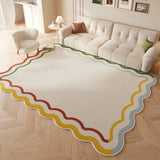 Dopamine Irregular Living Room Carpet Modern Cream Style High-end Sofa Coffee Table Floor Mat Special-shape Bedroom