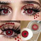 2PCS New Cosplay Colored Contact Lenses Halloween Contact Lenses Role Playing Beauty Makeup Products Enlarge Eyes Lens