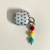 The Blue Background Is Red Heart + the Pendant Is Suitable for Apple for Airpodspro2 Case/For Airpodspro Case/For Airpods4 Case/For Airpods3 Case/For Airpods2 Case/Fashionable Women's Earphone Case/Simple Earphone Case