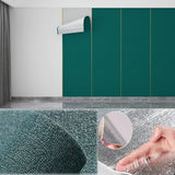 3D Linen Foam Stickers Self-adhesive PVC Solid Color Thickened Waterproof Bedroom And Living Room Wall Renovation Wallpaper