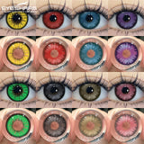 Halloween White Colored Contact Lenses Cosplay Crazy Red Contact Lenses Black Anime Eye Lenses White Beauty Makeup Lens