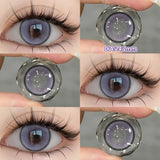 1 Pair Myopia Color Contact Lenses for Eyes with Prescription Makeup Eye Color Lenses Beauty Pupils Fashion Blue Lenses