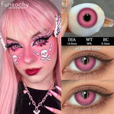1Pair Cosplay Colored Contact Lenses for Halloween Blind Black White Lens Anime Coser Eyes Contacts Cosmetic Eye Pupils